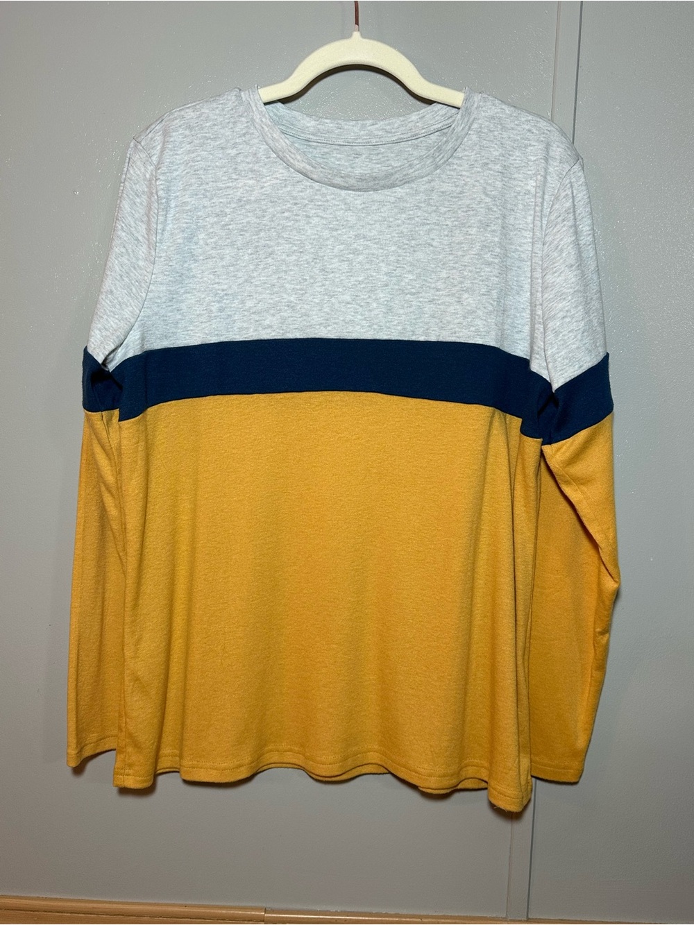 Women’s Colorblock Crewneck Long Sleeve Top Casual Streetwear Retro